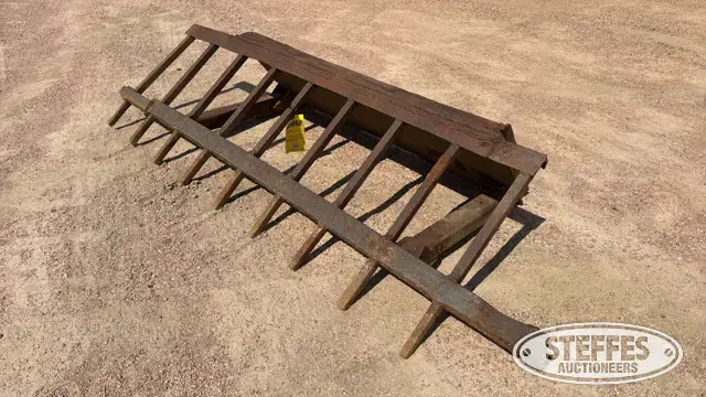 Skid steer silage rake