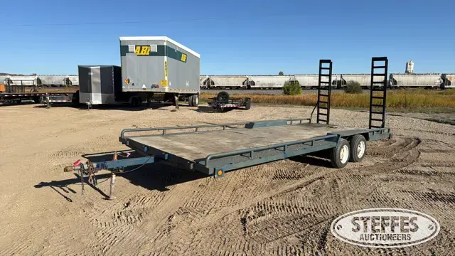 Shop-built tandem axle flatbed trailer