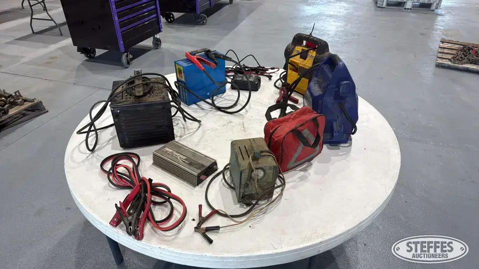 Assorted battery chargers & jump packs General Tools and Shop Supply