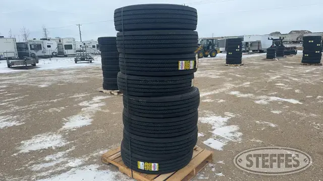 (8) Zwarthz 295/75R22.5 steer tires
