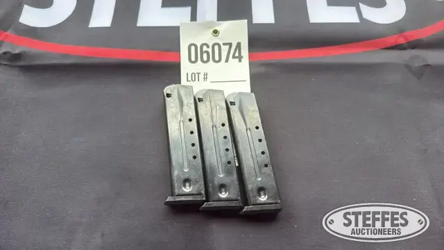 (3) Ruger 9mm magazines