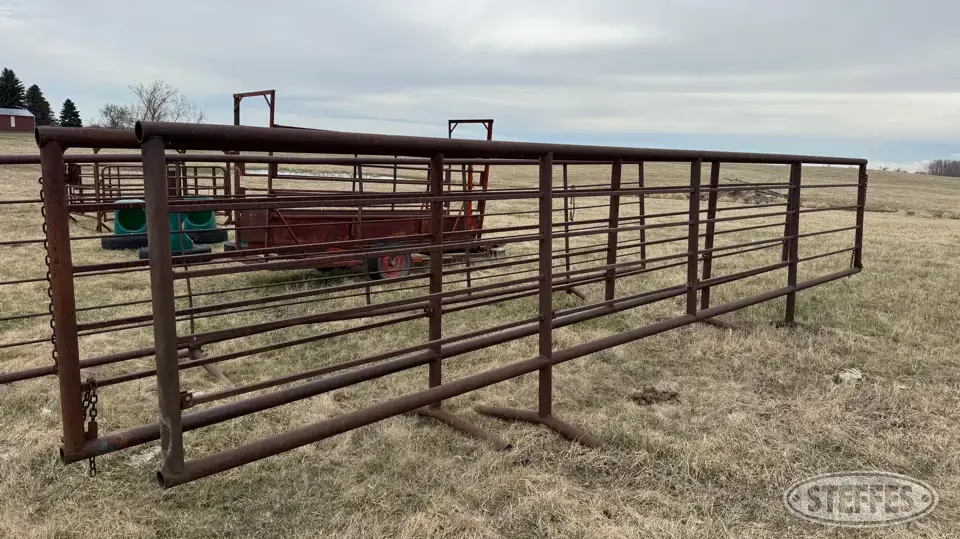 (2) Shop-built freestanding cattle panels Livestock Handling
