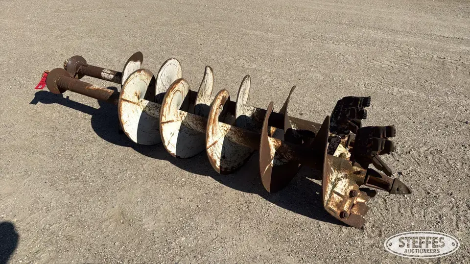 (2) Post hole auger Skid Steer Augers-Post Driver