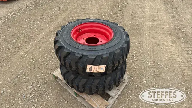 (2) Beaver 12-16.5 skid steer tires