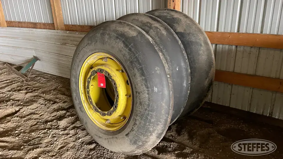 (3) Galaxy 12.4x30 Super Single Rib tires Tractor-Implement Tire