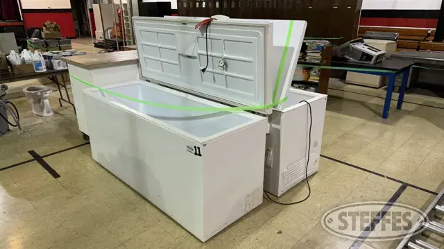 (2) Freezers & rolling table