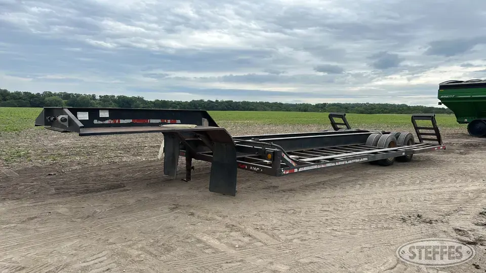 Shop-built tandem axle combine trailer Ag-Combine-Sprayer Trailer