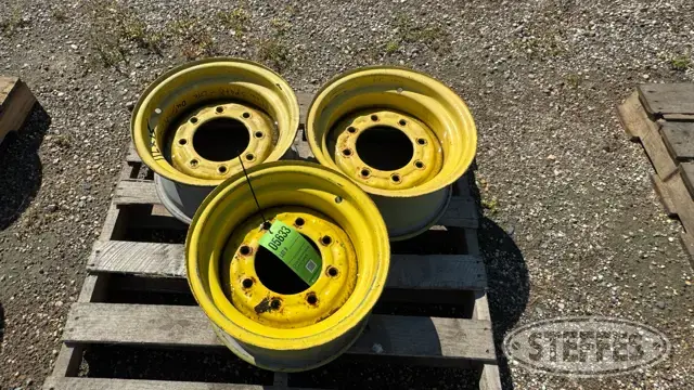 (3) John Deere implement wheels