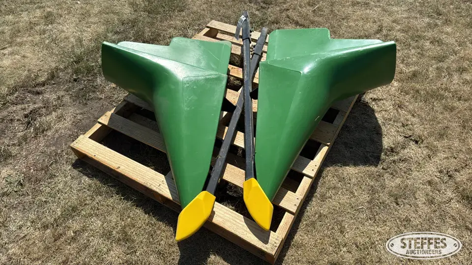 (2) John Deere poly end dividers Farm Support Item