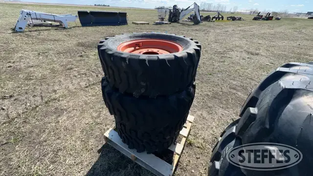 (4) DICO 27x8.50-15 skid steer tires