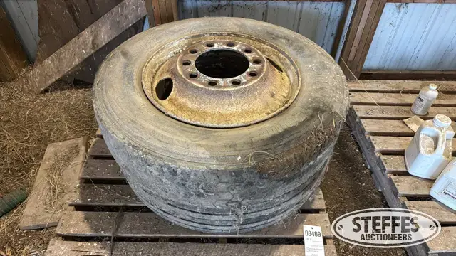 (2) Bridgestone R194 285/75R24.5 tires