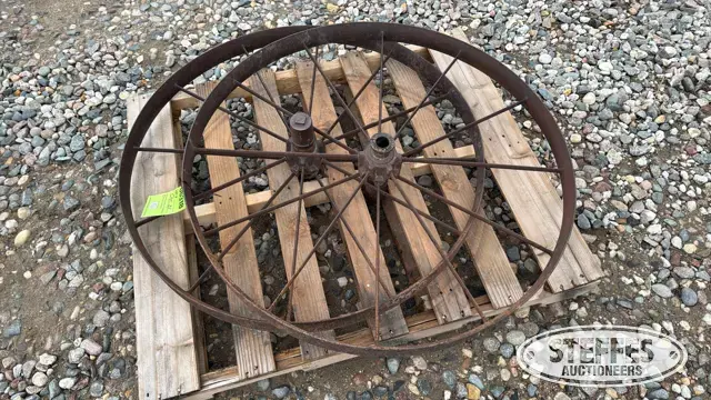 (2) Antique wheels