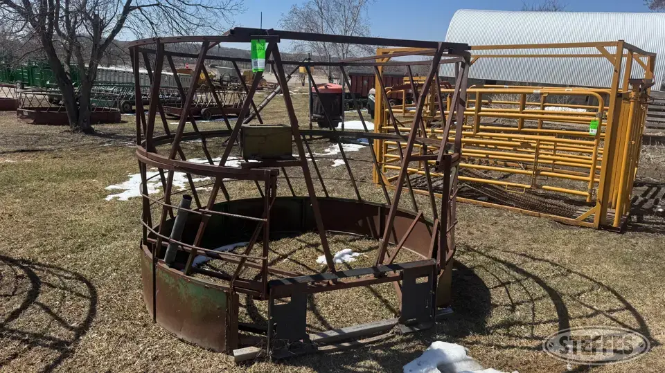 Shop-built skid steer calf catcher Skid Steer Attachments-Other