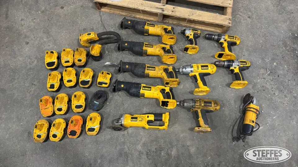 Various DeWalt cordless power tools
