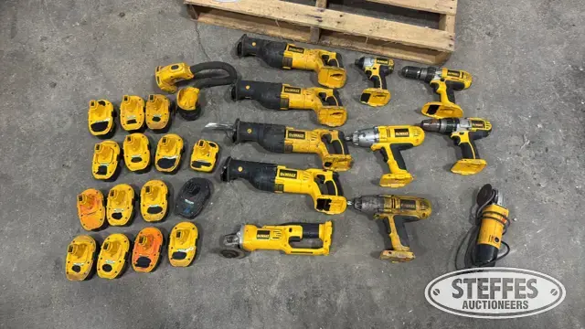 Various DeWalt cordless power tools
