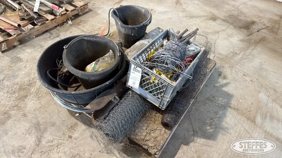 Feed pans, chicken wire, electric fence supplies Livestock Equipment-Other
