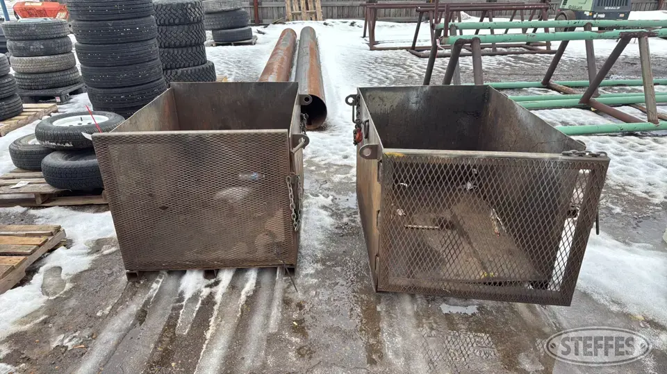 (2) Shop-built metal crates General Tools and Shop Supply
