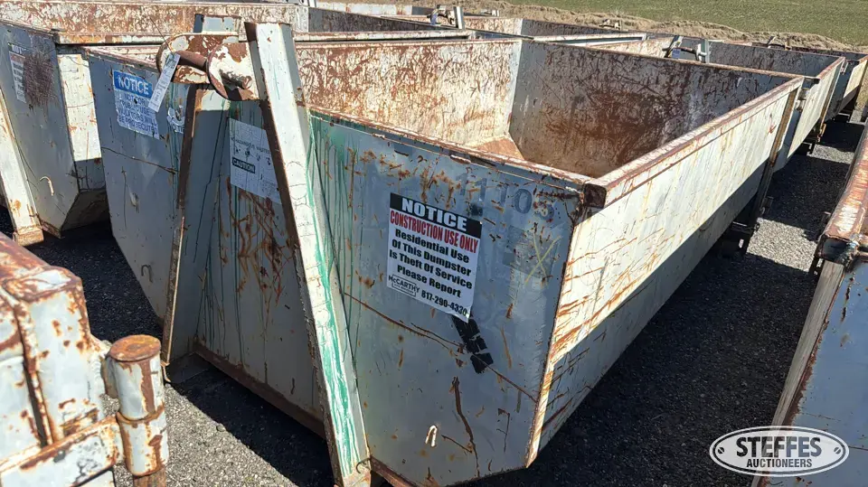10 yd. roll-off dumpster Construction Support Item