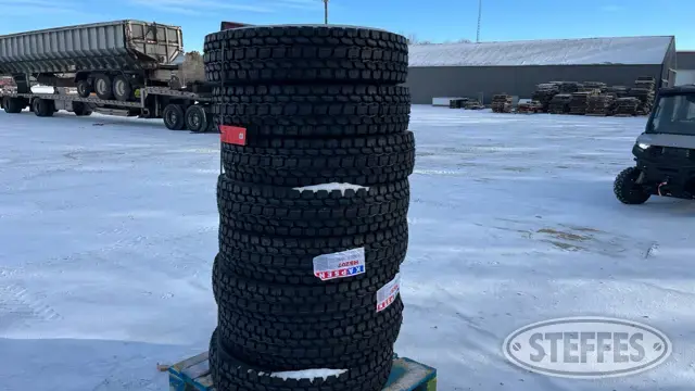 (8) Kapsen 11R22.5 tires
