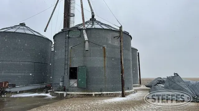 Circle grain dryer bin