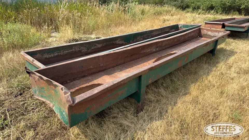 (2) Steel feed bunks Feeders and Bunk