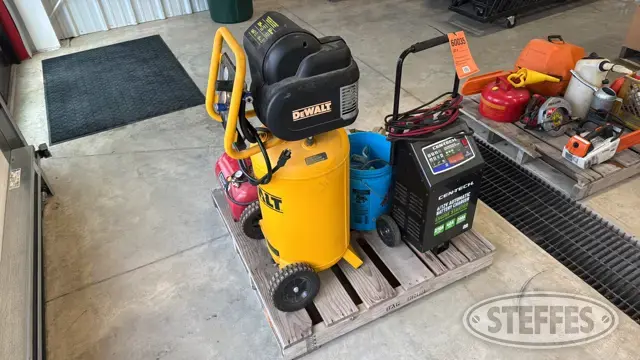 DeWalt Air Compressor, Cen-Tech Battery Charger