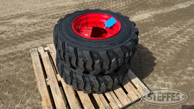 (2) Beaver 12-16.5 skid steer tires