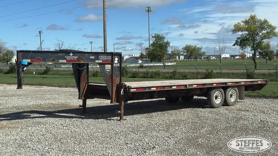 Titan gooseneck flatbed trailer