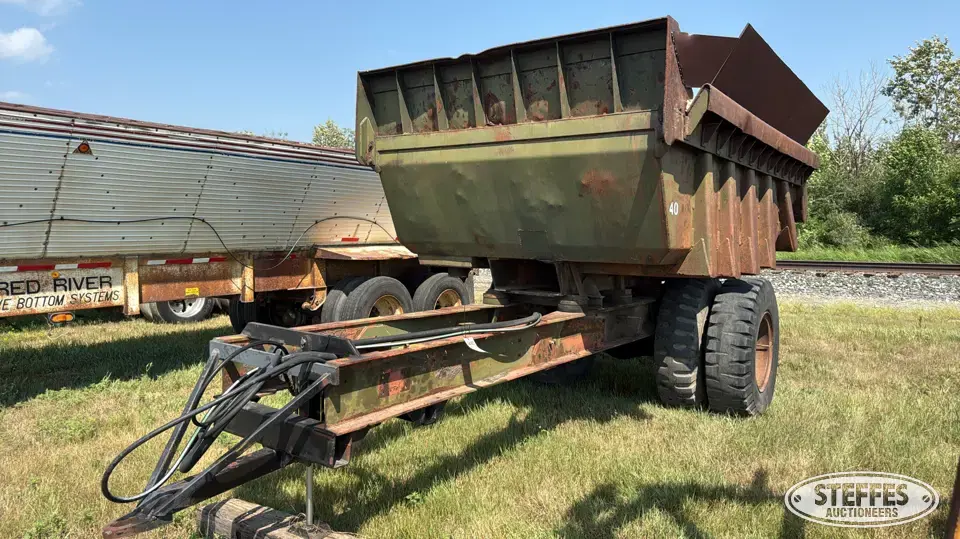 Shop-built single axle dump cart