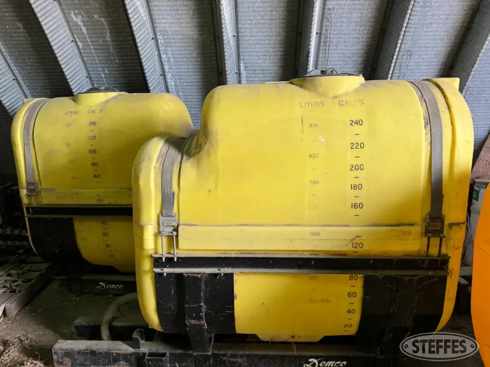 (2) Demco Poly Saddle Tanks Poly Tank