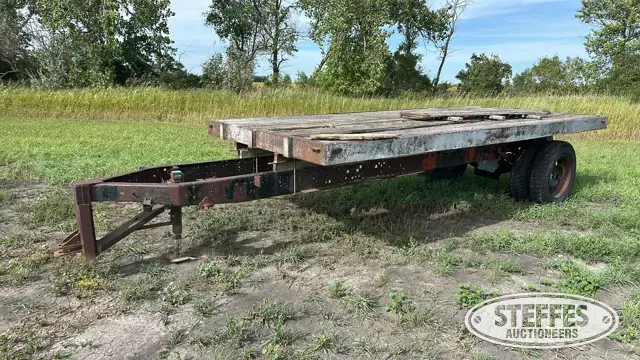 Shop-built single axle flat bed trailer