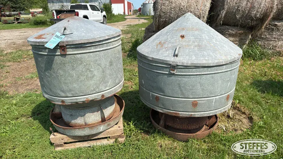 (2) Hog feeders Feeders and Bunk