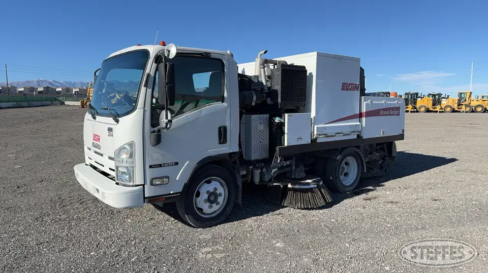 Elgin Broom Bear on 2014 Isuzu NPR Specialty Truck
