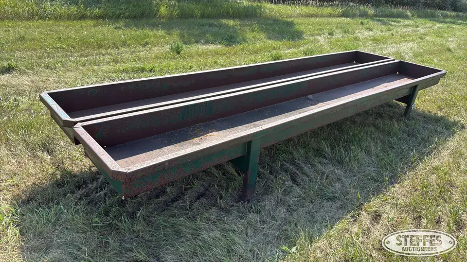 (2) Steel feed bunks Feeders and Bunk