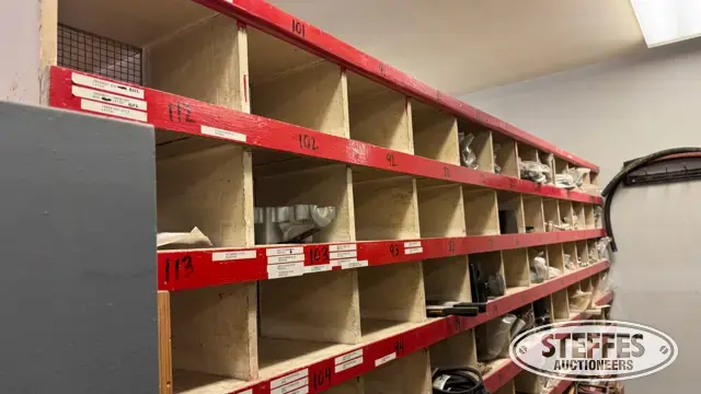 Shop-built wood shelving/parts storage