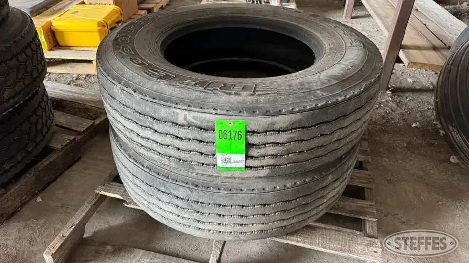 (2) BF Goodrich 275/80R22.5 truck tires
