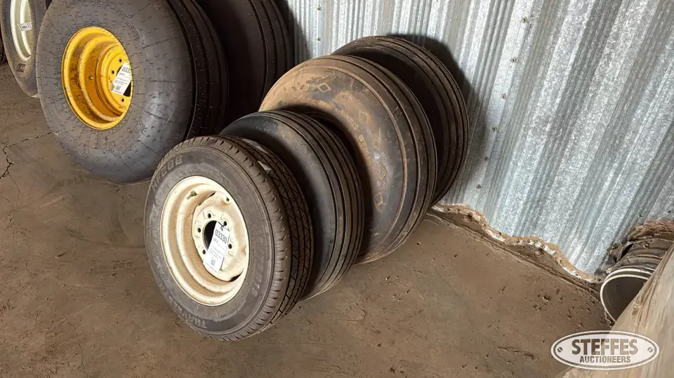 (4) Implement tires on wheels Tractor-Implement Tire