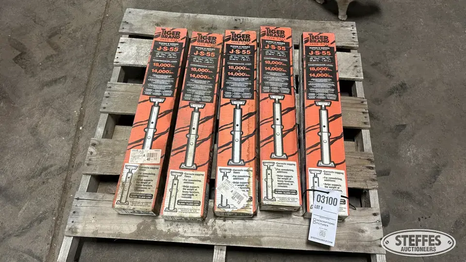 (5) Tiger Brand J-S-55 jack posts Farm Support Item