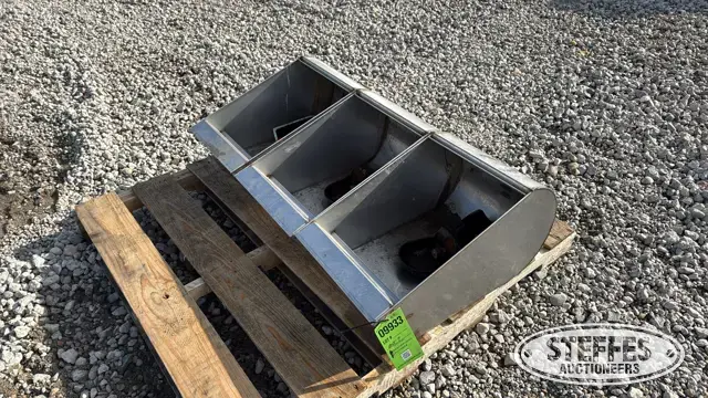 (3) SS wall mount hog feeders