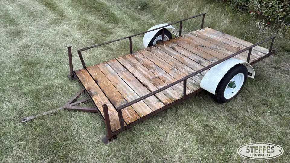 Shop-built flatbed trailer