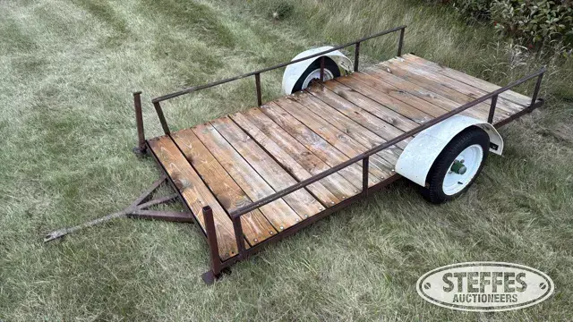 Shop-built flatbed trailer