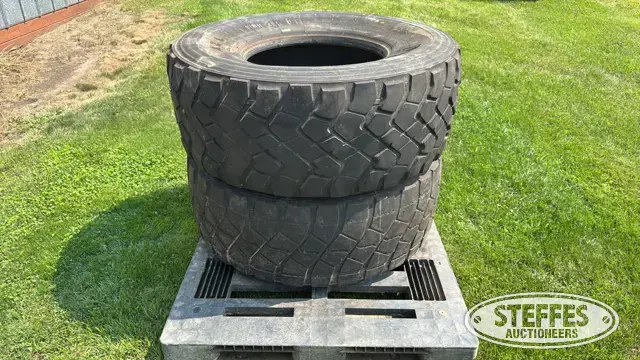 (2) 445/65R22.5 tires