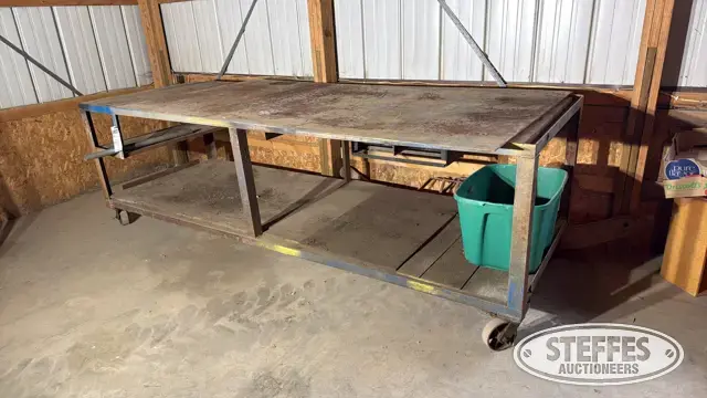 Rolling shop table