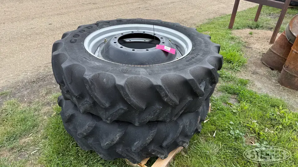 (2) Goodyear Super Traction Radial 380/85R34 tires Tractor-Implement Tire