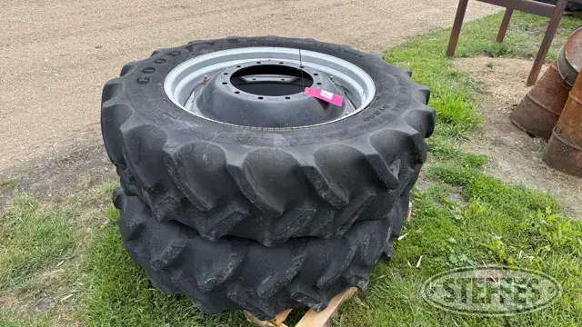 (2) Goodyear Super Traction Radial 380/85R34 tires
