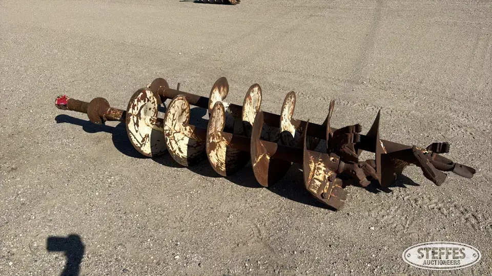 (2) Post hole augers Skid Steer Augers-Post Driver