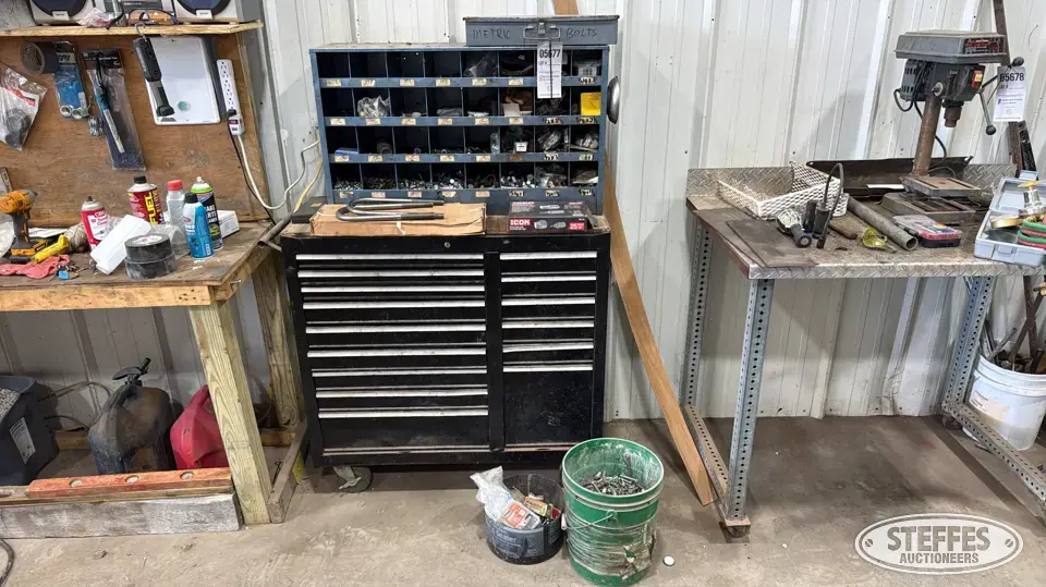 Toolbox & bolt bin Storage and Bench