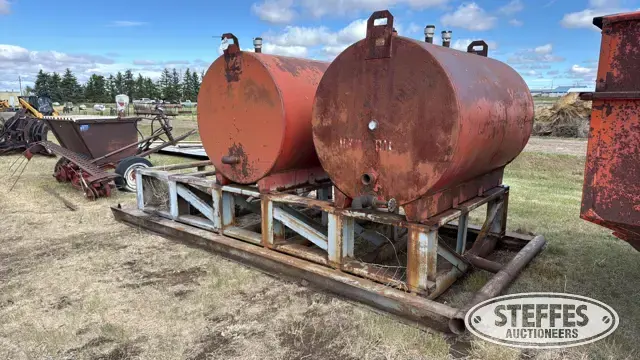 (2) Approx. 500 gal. steel tanks