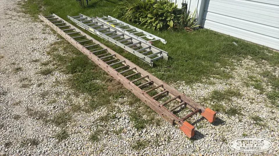 (3) Aluminum ext. ladders General Business Support Item