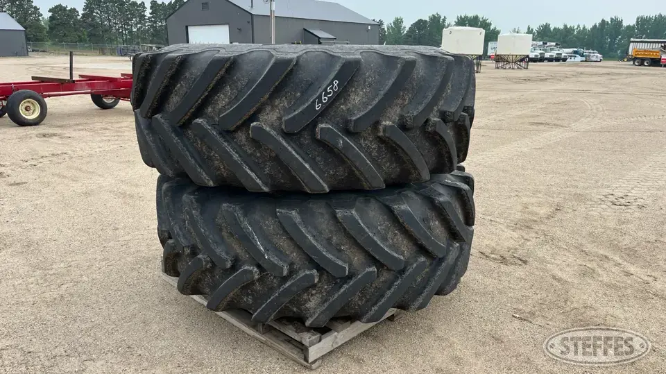 (2) BKT Agrimax Fortis 650/85R38 tires Tractor-Implement Tire